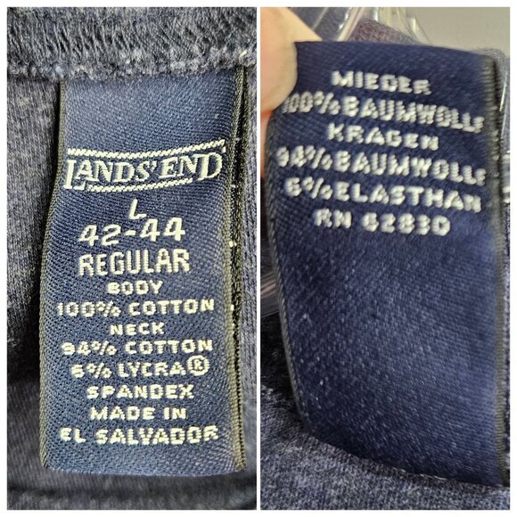 Men Shirt Top Turtle Neck Mock L Casual Cotton Blend Blue Red Solid Stripe Lot 3 - Picture 11 of 12